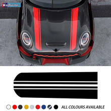 2 Pcs Car Hood Sticker Bonnet Stripes  Vinyl Decal For MINI Cooper R60 Countryman F60 F55 F56 R56 R50 R53 Clubman F54 R55 R58 2024 - buy cheap