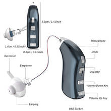 Audífono de 20 canales para sordera, amplificador de sonido ajustable, portátil, para ancianos 2024 - compra barato