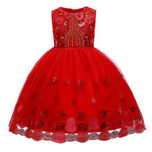 Детское летнее платье с блестками, на Возраст 3-10 лет 2024 - купить недорого