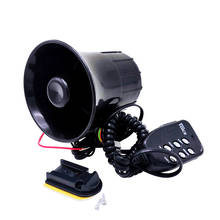 Round Mouth Universal Motorcycles Bicycles Car Truck Alarm Sound 6 Tone Horn 12V 50W Police Siren Horn Loudspeaker (Black) 2024 - buy cheap