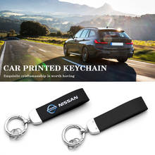 3D Metal leather Car Styling Nissan Emblem Keychain Key Chain Rings For Nissan X-Trail T32 Qashqai J11 Murano Z52 Navara NP300 2024 - compre barato