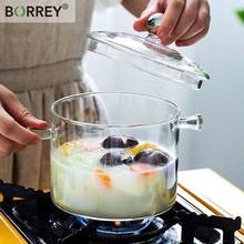 BORREY High Temperature Glass Soup Porridge Pot Korean Soup Pot Breakfast Microwave Fire Heating Glass Bowl Kitchen Cooking Tool 2024 - buy cheap