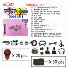 Kit de piezas de máquina de arcade, joystick con Usb, botones, altavoz, Pandora box DX, especial, 5000 en 1, Mando de consola, 3d 2024 - compra barato