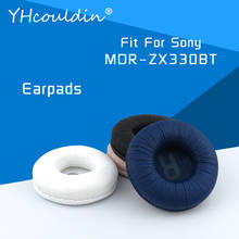 Almofadas para fone de ouvido sony visual mdr zx330bt, acessórios para substituição, almofadas de ouvido, material de couro vincado 2024 - compre barato