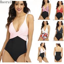 Sexy Women Deep V One Piece Swimsuit Women Push Up Bathing Suit Swimwear Beachwear Plus Size Monokini 2024 - buy cheap