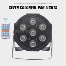 7x12w led Par lights  RGBW 4in1 7x18w RGBWA UV 6in1  flat par led dmx512  disco lights professional stage dj equipment 2024 - buy cheap