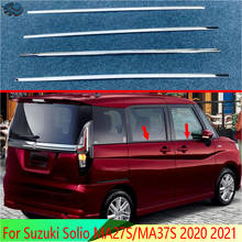 For Suzuki Solio MA27S/MA37S 2020 2021 Decorate Accessories Body Styling Stick Stainless Steel Window Garnish Window Strip Trim 2024 - buy cheap