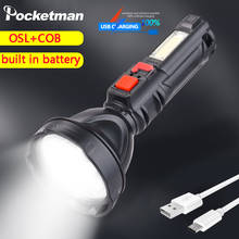Led Ultra Bright Flashlight USB Rechargeable Flash Light COB Work Light Built-in Battery Torch Waterproof Outdoor Handheld Lamp 2024 - buy cheap