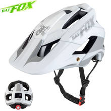 BATFOX MTB Cycling Helmet Night Reflective Safty mountain Bike Helmet Big Visor Ultralight White bicycle helmets for men Women 2024 - buy cheap
