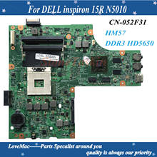 Placa base de ordenador portátil, CN-052F31 de alta calidad para DELL inspiron 15R N5010, 48.4hh01.011, 52F31, HM57, HD5650, 1GB, 100% probado 2024 - compra barato
