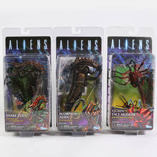 NECA Aliens Snake Scorpion Alien Queen Face Hugge 7" Action Figure Collection 2024 - buy cheap