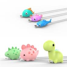 Cartoon Cute Fish Dinosaur Cable Protector Data Line Cord Protector Protective Cable Winder Cover For IPhone USB Charging Cable 2024 - buy cheap