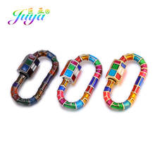 Juya DIY Decorative Fastener Carabiner Spiral Hooks Screw Lock Clasps Accessories For Mesh Chains Necklace Bracelet Making 2024 - buy cheap