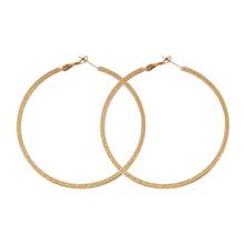 MANILAI 40 50 60 70 80mm Diameter Wide Copper Hoop Earrings Punk Jewelry Fashion Round Metal Statement Big Earrings For Women 2024 - buy cheap