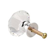 Diamond Clear Crystal Glass Door Pull Drawer Cabinet Furniture Accessory Handle Knob Screw  Worldwide 2024 - buy cheap