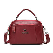 Bolsas femininas de couro, bolsa transversal de couro macio, bolsa de ombro feminina de marca de luxo 2024 - compre barato