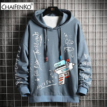 CHAIFENKO-Sudadera con capucha para hombre, ropa de calle masculina con estampado de grafiti, Jersey informal estilo Harajuku japonés de estilo Hip Hop, moda de otoño, novedad de 2020 2024 - compra barato