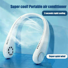 Mini ventilador de cuello colgante, cubierta recargable por USB, Halter, para deportes al aire libre 2024 - compra barato