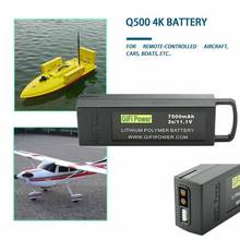 Bateria lipo de vôo atualizada para drone yuneec q500 4k rc, 2 peças, original, 11.1v, 7500mah 2024 - compre barato