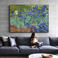 Van Gogh Irises Flowers Canvas Art Prints Impressionist Flowers Wall Art Canvas Paintings Reproductions By Van Gogh Home Decor 2024 - buy cheap