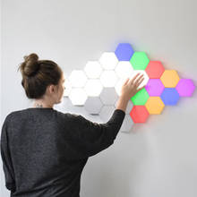 Led Hexagonal Light DIY Quantum Lamp Modular Touch Sensitive Lighting Light Magnetic Hexagons Creative Decoration Wall Lamp 2024 - buy cheap