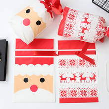 Saco de presentes de natal 50 peças, decoração de natal para doces do biscoito caixa de presentes de natal presentes para crianças ano novo cn100 2024 - compre barato