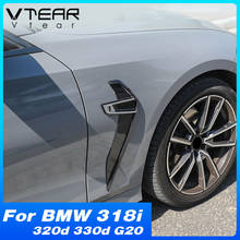 Vtear Front Anti-dirty Fender Cover Decoration Exterior Accessories Car Anti-scratch Trim Parts For BMW 318i 320d 330d G20 2021 2024 - buy cheap