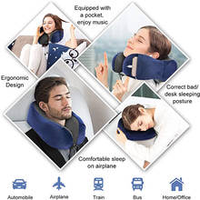 Travel Pillow Memory Foam Neck Pillow for Airplanes Car Office Sleep Nap U Shaped Designed Comfort Neck Chin Head Support 1Pcs 2024 - buy cheap