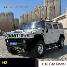 Modelo de coche de aleación de fundición a presión, modelo Hummer H2 Versión Modificada Highway61Hummer, colección de modelos de coche de carreras de aleación (pequeño regalo), 1: 18 2024 - compra barato