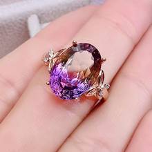 Natural and real amethyst rings Free shippinggemstone 925 sterling silver Ring ,Wedding Ring 2024 - buy cheap