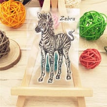 Hot sale zebra Transparent Clear Stamps / Silicone Seals Roller Stamp for DIY scrapbooking photo album/Card Making 2024 - buy cheap