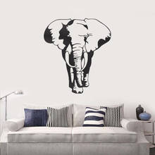 Animais dos desenhos animados esculpida elefante adesivo de parede para o quarto sala de estar decalques de parede decoração para casa removível vinil arte mural cartaz 2024 - compre barato