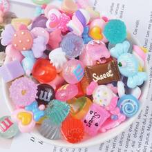 15pcs/lot Cute Mixed candies Resin Embellishments DIY Craft Supplies Hair Accessories Resin Accessories Jewelry Material 2024 - buy cheap