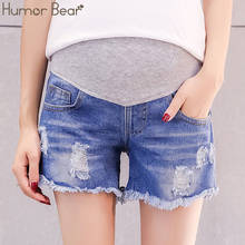 Humor Bear/Летняя одежда для беременных женщин Короткие штаны шорты беременности для беременных с заниженной талией, джинсовые штаны размера плюс кальсон материнствя 2024 - купить недорого
