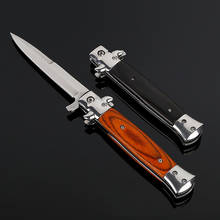 225mm Folding Knife Survival Tactical Outdoor Pocket Knife Wood Handle Camping Hiking Hunting Self-defense Knives EDC Tools 2024 - buy cheap