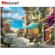Seaside town scenery diamond painting 5d full square round drill diy diamond embroidery sale needlework home decoration AS0484 2024 - buy cheap