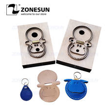 ZONESUN C4  Entrance Card Holder Custom Leather Cutting Die Handicraft Punching Tool DIY Paper Clicker Die Wooden Template 2024 - buy cheap