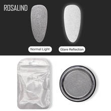 ROSALIND Nail Powder Glitter Reflective Pigment Dipping Powder Set Bright Light In The Dark Base Coat For Nails Art Decorations 2024 - buy cheap