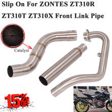 Silenciador de Escape para motocicleta ZONTES, tubo de enlace medio delantero completo modificado, tubo catalizador, ZT310R, ZT310T, ZT310X 2024 - compra barato