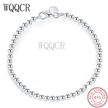 WQQCR 925 Sterling Silver Chain Bracelet Cute girl High-End Jewelry High-Density Smooth Beads Bracelet Jewelry Gift For Women 2024 - buy cheap