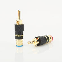 4pcs HifiAudio 24K Gold Plated Audio Banana Speaker Plug Screw Locking 10mm Cable Wire Connector Speaker Cable Plug HIFI Diy 2024 - buy cheap