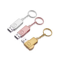 (10pcs Free Logo)Metal USB Flash Drive 2.0 64GB Thumbdrive 32GB 16GB 8GB 4GB Pendrive + Key Chain Memory Stick for Wedding Gifts 2024 - buy cheap