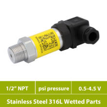 Transmisor de presión 0,5 4,5 V señal, 6000, 5000, 4000 psi manómetro, 0 1,5, 3, 100, 300psi, 12V, 24V dc, diafragma aisi 316l 2024 - compra barato