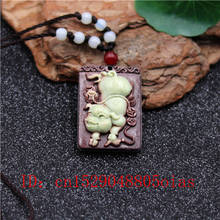 Natural Two Color Chinese Jade Pig Pendant Necklace Charm Jewellery Carved Amulet Fashion Accessories Gifts for Women Men 2024 - buy cheap