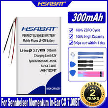 HSABAT-batería AHB471233PST de 300mAh para Sennheiser CX 7.00BT , BA 170 Momentum, para auriculares internos 2024 - compra barato