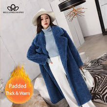 Bella Philosophy Women Winter Faux Fur Warm Long Coat Long Sleeve Female Thick Teddy Bear Coat Casual Loose Oversize Outwears 2024 - buy cheap