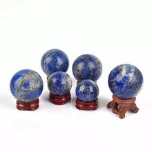 MOKAGY-esfera de cristal de cuarzo lapislázuli Natural en bruto, 30mm-55mm, 1 unidad 2024 - compra barato