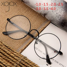 XojoX 0 -1.0-1.5-2.0-2.5-3.0-4.0 Blue Light Glasses Women Men Round Finished Myopia Glasses Unisex Vintage Nearsighted Eyewear 2024 - buy cheap
