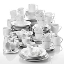 MALACASA Series Elisa 100 Piece Dinner Set with Cups, Saucers, Mugs, Egg Cup, Cereal Bowls, Dessert Soup Dinner Plates Set 2024 - buy cheap