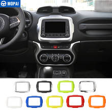 Decoración de navegación GPS para centro de para coches MOPAI, cubierta de marco, pegatinas interiores, accesorios para Jeep Renegade 2015-2017, estilo de coche 2024 - compra barato